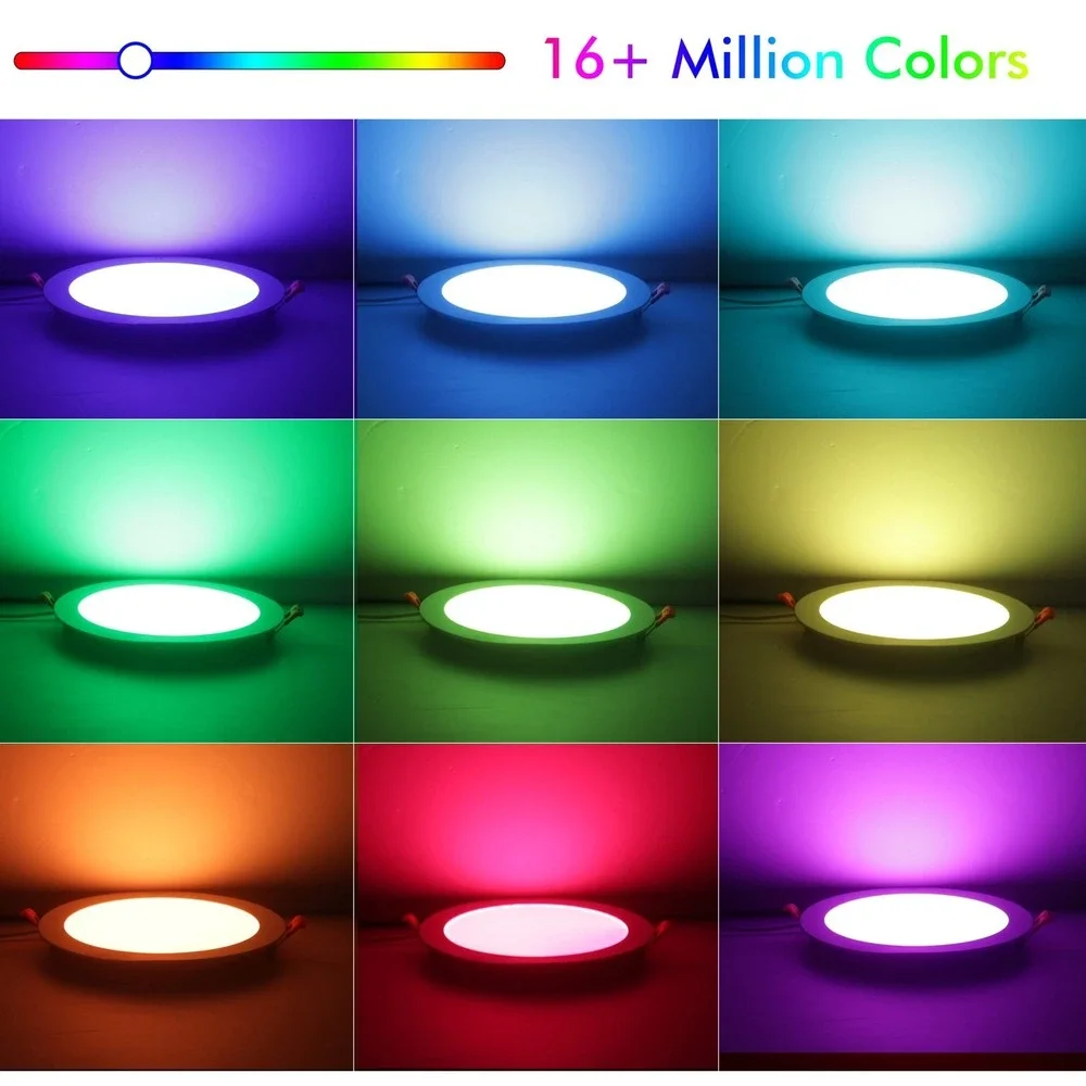 Cloudy Bay 8 Inch Smart WiFi LED Recessed Light 4 Pack 20W RGBCW Alexa Google